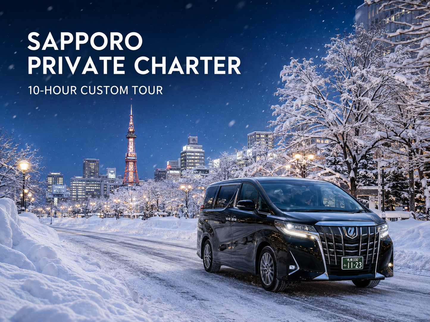Sapporo 10-hour private charter tour in Hokkaido with licensed vehicle